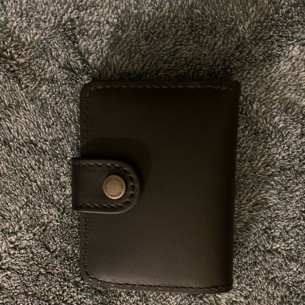 Portland leather mini Black Leather Wallet